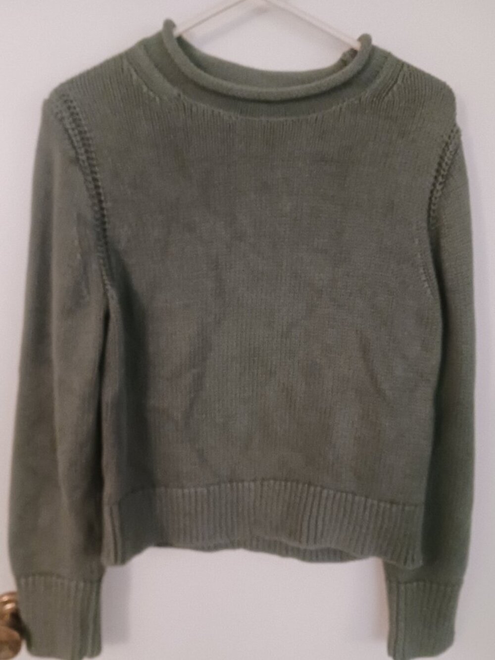 J.Crew Womens M Green Long Sleeve Knit Sweater